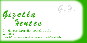 gizella hentes business card